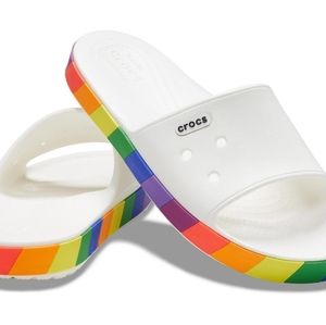 Crocs Pride LGBT white sandals